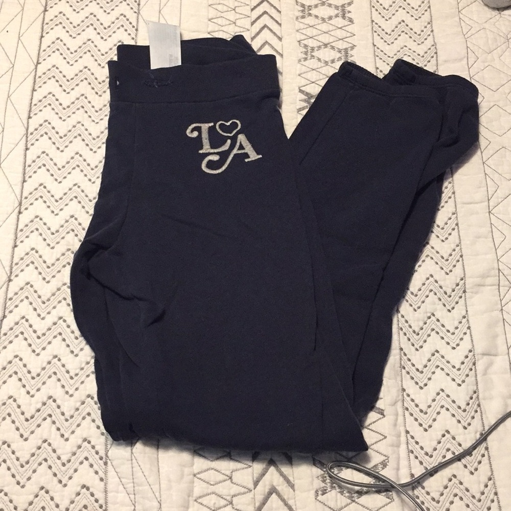navy blue hollister sweatpants